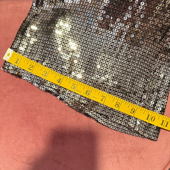 Alice + Olivia Sequin Pants Wide Leg Gold Black - Picture 10 of 11